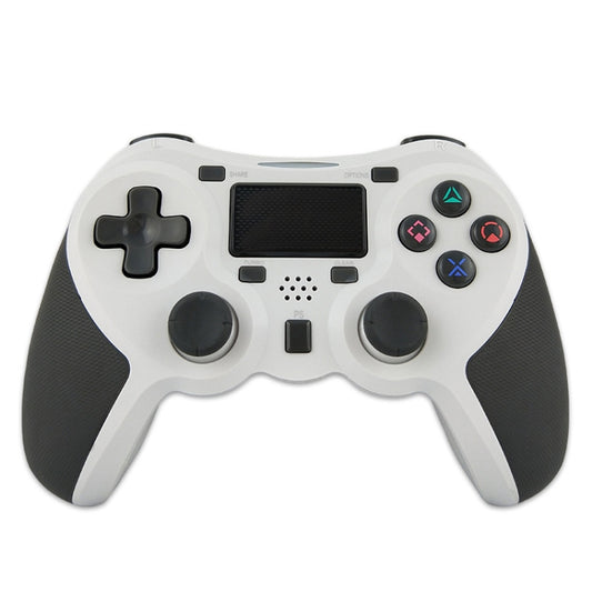 Rubberized Wireless Game Controller Bluetooth Handle for PS4 Host(White) - Gamepads by buy2fix | Online Shopping UK | buy2fix