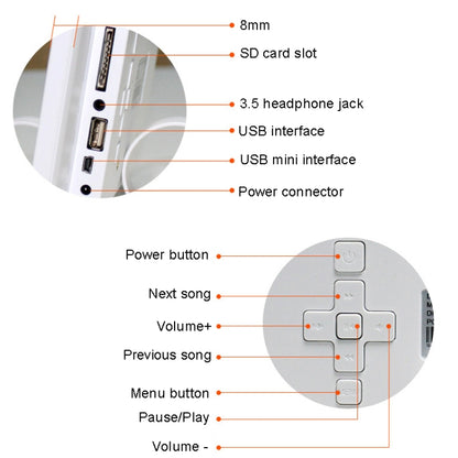 DPF-106 10.1 inch Digital Photo Frame LED Video Advertising Machine, Plug:AU Plug(White) - 11 inch Below by buy2fix | Online Shopping UK | buy2fix