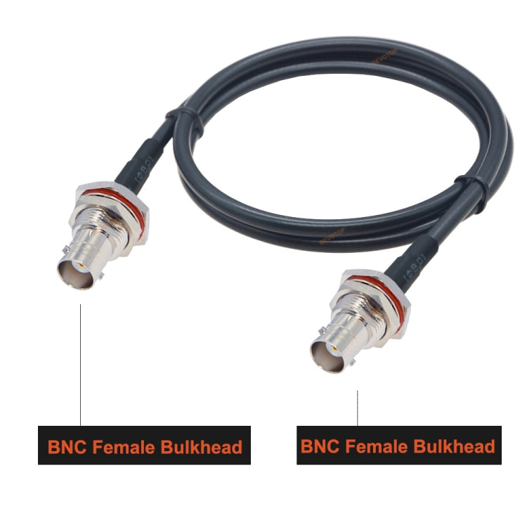 BNC Female To BNC Female RG58 Coaxial Adapter Cable, Cable Length:1m - Connectors by buy2fix | Online Shopping UK | buy2fix