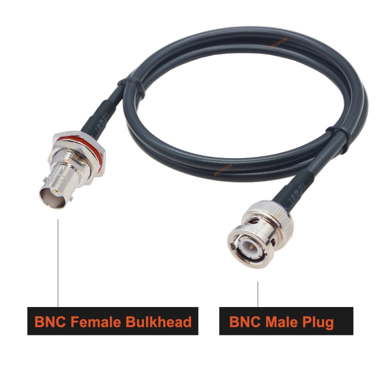 BNC Female With Waterproof Circle To BNC Male RG58 Coaxial Adapter Cable, Cable Length:0.5m - Connectors by buy2fix | Online Shopping UK | buy2fix