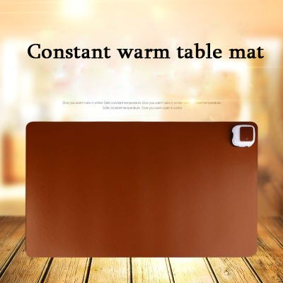 220V Electric Hot Plate Writing Desk Warm Table Mat Blanket Office Mouse Heating Warm Computer Hand Warmer Desktop Heating Plate, Color:Brown Big Size, CN Plug - Mouse Pads by buy2fix | Online Shopping UK | buy2fix