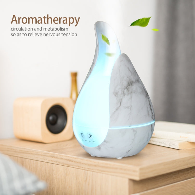 200ml Ultrasound Air Humidifier Aroma Essential Oil Diffuser 7 Colors LED Night Light Cool Mist Maker, Plug Type: EU Plug(Marble Base) - Home & Garden by buy2fix | Online Shopping UK | buy2fix