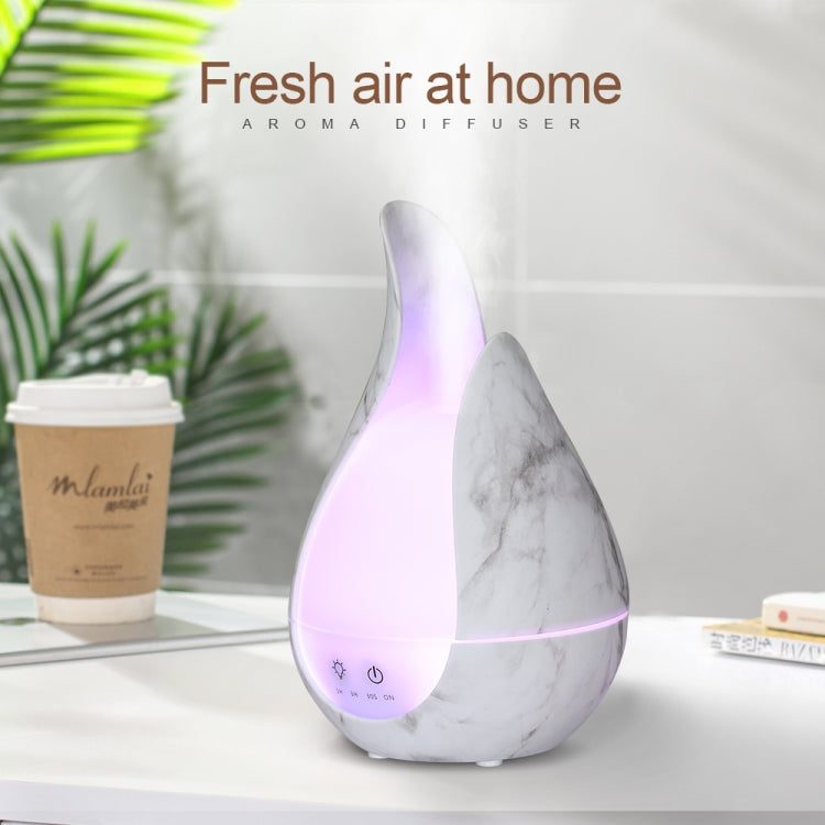 200ml Ultrasound Air Humidifier Aroma Essential Oil Diffuser 7 Colors LED Night Light Cool Mist Maker, Plug Type: EU Plug(Marble Base) - Home & Garden by buy2fix | Online Shopping UK | buy2fix
