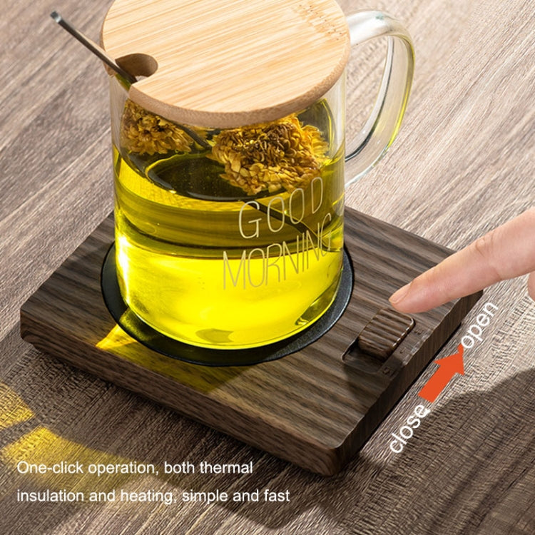 Home USB Constant Temperature Cup Mat Heat Thermos Coaster, Style:With Adapter(Lemon Yellow) - Consumer Electronics by buy2fix | Online Shopping UK | buy2fix