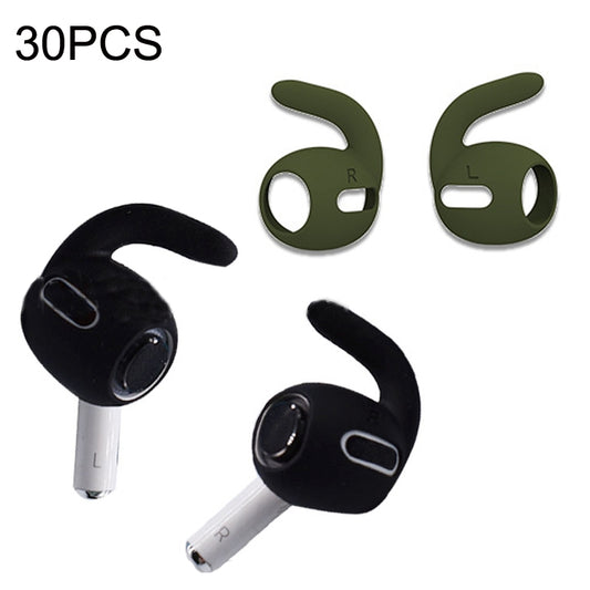30PCS Ultra-thin Earphone Ear Caps For Apple Airpods Pro(Army Green) - Apple Accessories by buy2fix | Online Shopping UK | buy2fix
