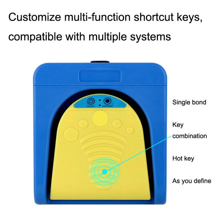 Wireless Foot Pedal Control Switch Keyboard Adapter For Computer, Style:Two-Pendal Two-Button - Other by buy2fix | Online Shopping UK | buy2fix