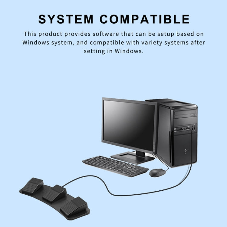 Pcsensor FS23 CF Foot Pedal Switch Keyboard Control Mouse Game Combo Pedal(Photoelectric Mute) - Other by Pcsensor | Online Shopping UK | buy2fix