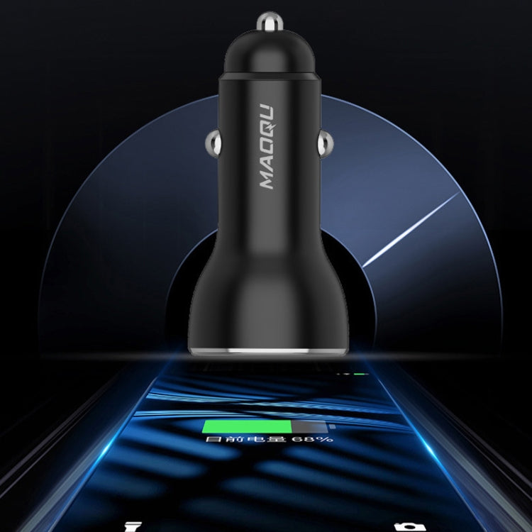 QIAKEY QK739 Dual Ports Fast Charge Car Charger(Black) - Car Charger by QIAKEY | Online Shopping UK | buy2fix