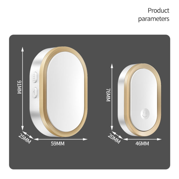 CACAZI A99 Home Smart Remote Control Doorbell Elderly Pager, Style:EU Plug(White) - Wireless Doorbell by CACAZI | Online Shopping UK | buy2fix