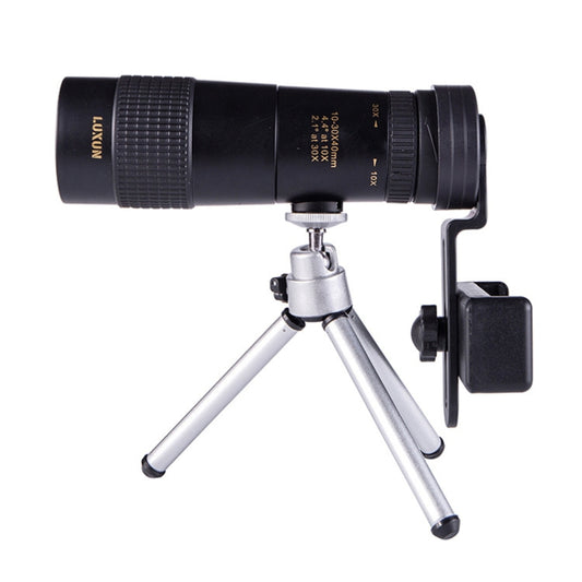 LUXUN 10-30x40 Single-Cylinder HD High-Power Telescope Mobile Phone Mini Telescope(Telescope & Phone Clip & Tripod) - Telescope & Microscope by LUXUN | Online Shopping UK | buy2fix