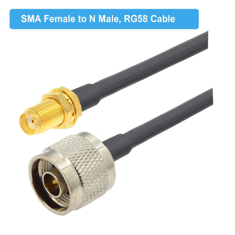 SMA Female To N Male RG58 Coaxial Adapter Cable, Cable Length:1m - Connectors by buy2fix | Online Shopping UK | buy2fix