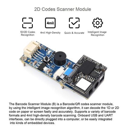 Waveshare 2D Codes Scanner Module Supports 4mil High-density Barcode Scanning,23962 - Consumer Electronics by Waveshare | Online Shopping UK | buy2fix