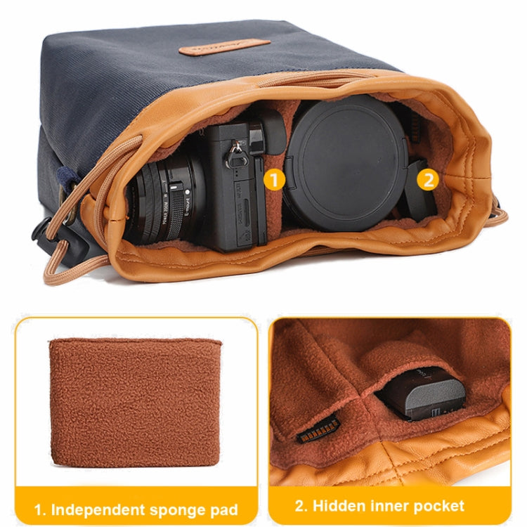 S.C.COTTON Camera Lens Protection Bag Liner Bag Waterproof Camera Storage Bag, Size: M(Black) - Soft Bag by S.C.COTTON | Online Shopping UK | buy2fix