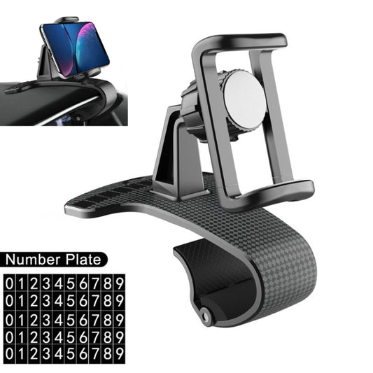 Car Mobile Phone Holder Buckle Instrument Trolley Inner Clip Mobile Phone Navigation Bracket With Number Plate - Car Holders by buy2fix | Online Shopping UK | buy2fix