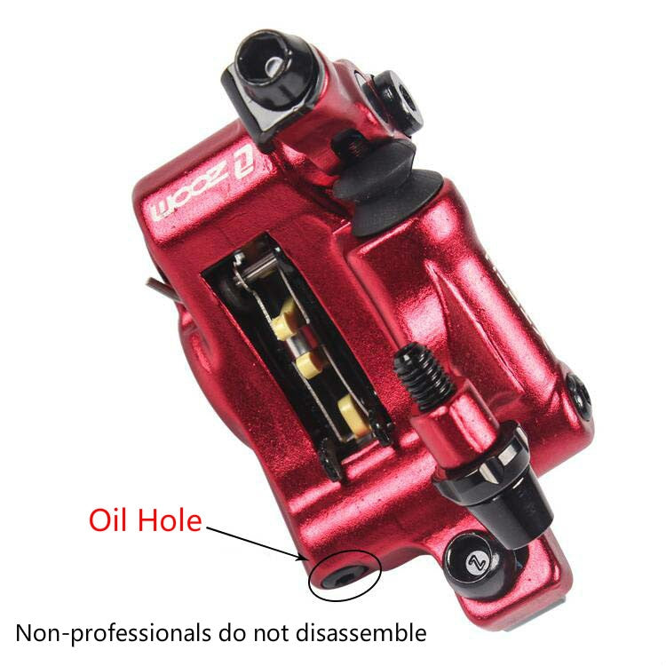 ZOOM HB100 Mountain Bike Hydraulic Brake Caliper Folding Bike Cable Pull Hydraulic Disc Brake Caliper, Style:Rear(Red) - Outdoor & Sports by Zoom | Online Shopping UK | buy2fix