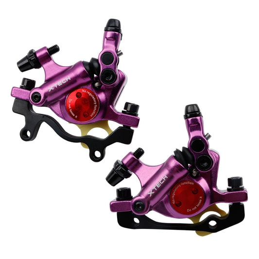 ZOOM HB100 Mountain Bike Hydraulic Brake Caliper Folding Bike Cable Pull Hydraulic Disc Brake Caliper, Style:Front and Rear(Purple) - Outdoor & Sports by Zoom | Online Shopping UK | buy2fix