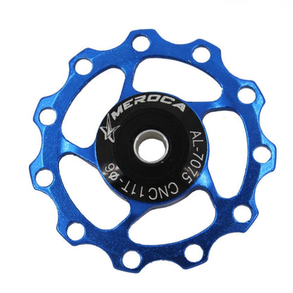 4 PCS MEROCA Metal Bearings Mountain Bike Road Bike Rear Derailleur Guide Wheel 11T/13T Guide Wheel, Specification:11T, Color:Blue - Outdoor & Sports by MEROCA | Online Shopping UK | buy2fix