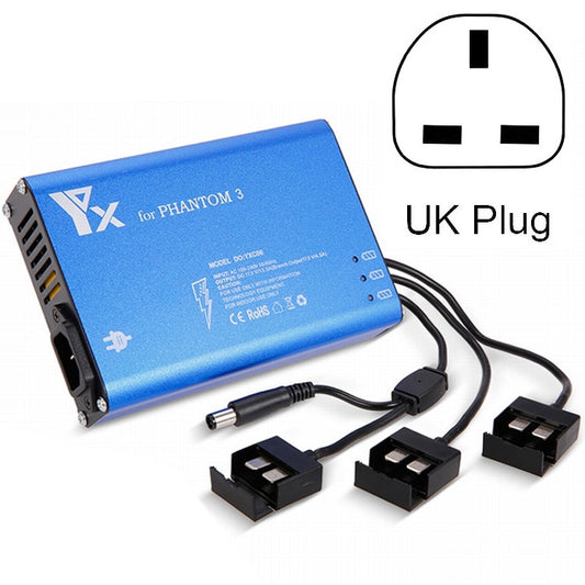 4 in 1 Parallel Power Hub Intelligent Battery Controller Charger for DJI Phantom 3 Standard SE FPV Drone, Plug Type:UK Plug - DJI & GoPro Accessories by buy2fix | Online Shopping UK | buy2fix
