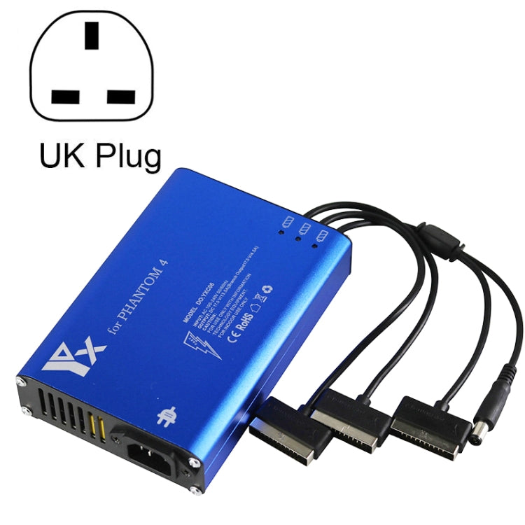 For DJI Phantom 4 Pro Advanced+ Charger  4 in 1 Hub Intelligent Battery Controller Charger, Plug Type:UK Plug - DJI & GoPro Accessories by buy2fix | Online Shopping UK | buy2fix