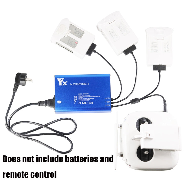 For DJI Phantom 4 Pro Advanced+ Charger  4 in 1 Hub Intelligent Battery Controller Charger, Plug Type:UK Plug - DJI & GoPro Accessories by buy2fix | Online Shopping UK | buy2fix