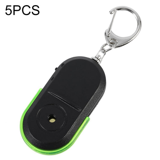 5 PCS Portable Anti-Lost Alarm Key Finder Wireless Whistle Sound LED Light Locator Finder(Green) - Security by buy2fix | Online Shopping UK | buy2fix