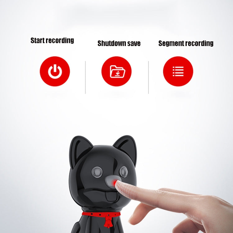 E300 Cute Pet High-Definition Noise Reduction Smart Voice Recorder MP3 Player, Capacity: 8GB(Black) - Security by buy2fix | Online Shopping UK | buy2fix