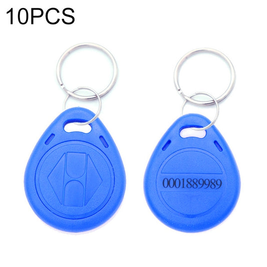 10 PCS 125KHz TK/EM4100 Proximity ID Card Chip Keychain Key Ring(Blue) - Security by buy2fix | Online Shopping UK | buy2fix