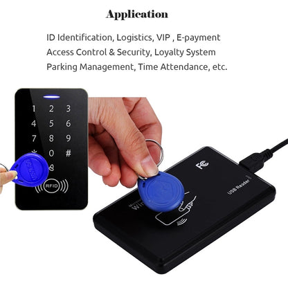 10 PCS 125KHz TK/EM4100 Proximity ID Card Chip Keychain Key Ring(Gray) - Security by buy2fix | Online Shopping UK | buy2fix