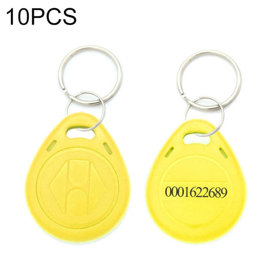 10 PCS 125KHz TK/EM4100 Proximity ID Card Chip Keychain Key Ring(Yellow) - Security by buy2fix | Online Shopping UK | buy2fix