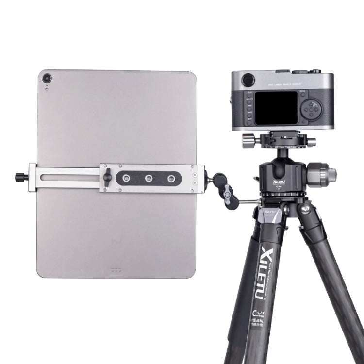 Xiletu Xj15 Live Broadcast Desktop Full Metal Tripod Mount Tablet Pc Phone Clamp With 1/4 Inch Screw Holes & Cold Shoe Base(Silver Grey) - Camera Accessories by Xiletu | Online Shopping UK | buy2fix