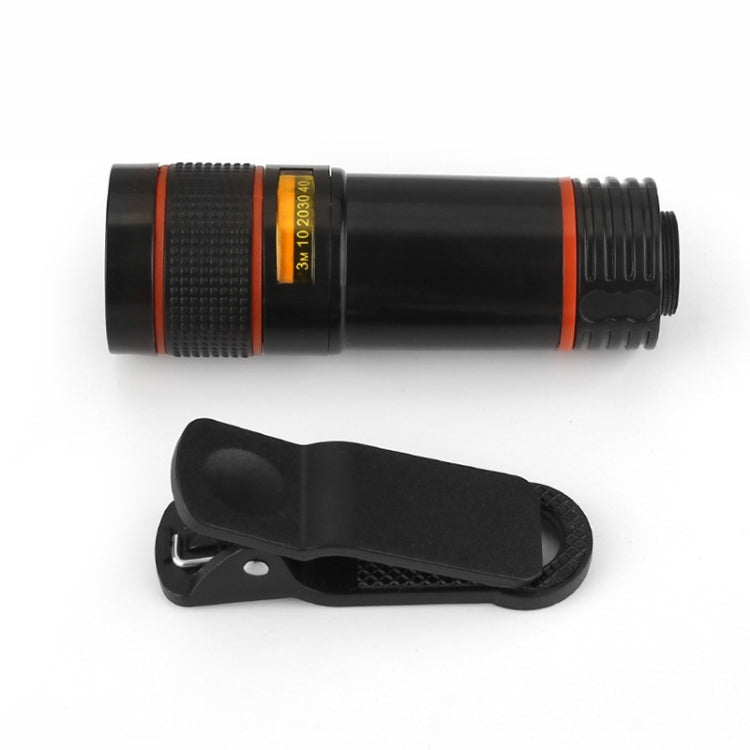 2 PCS 12X Telephoto Telescope Camera Zoom Mobile Phone External Lens(White) - Telescope & Microscope by buy2fix | Online Shopping UK | buy2fix