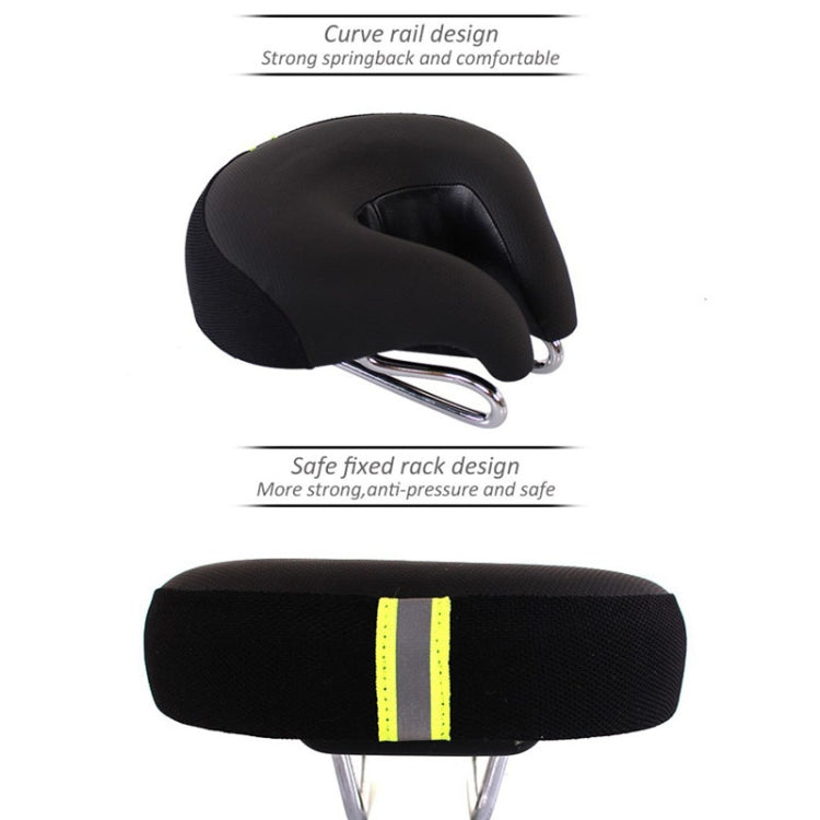 Noseless Bicycle Saddle Mountain Bike Thickened  Soft Cushion(Black) - Outdoor & Sports by buy2fix | Online Shopping UK | buy2fix
