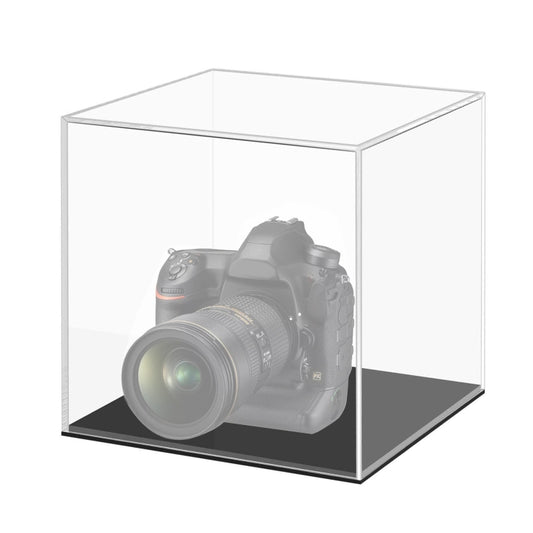 Large 24x24x24cm Clear Acrylic Camera Display Cover Plexiglass Display Case Countertop Box - Camera Accessories by buy2fix | Online Shopping UK | buy2fix