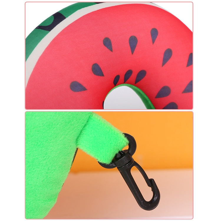 Fruit U Shaped Travel Pillow Nanoparticles Neck Pillow Car Pillows Soft Cushion Home Textile(Kiwi) - Cushions & Pillows by buy2fix | Online Shopping UK | buy2fix