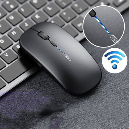 Inphic PM1 Office Mute Wireless Laptop Mouse, Style:Battery Display(Metallic Gray) - Computer & Networking by Inphic | Online Shopping UK | buy2fix