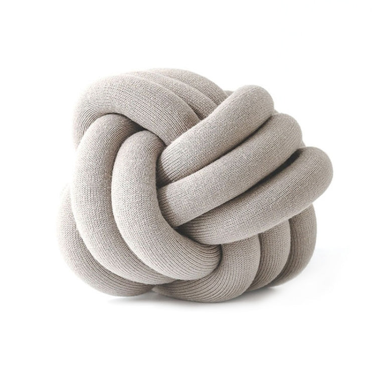 Hand-Made Knotted Ball Pillow, Size: Diameter: 25~30cm(Camel Grey) - Cushions & Pillows by buy2fix | Online Shopping UK | buy2fix