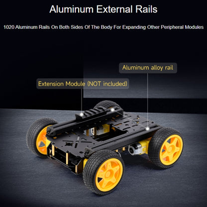 Waveshare Smart Mobile Robot Chassis Kit, Chassis:With Shock-absorbing(Mecanum Wheels) - Robotics Accessories by Waveshare | Online Shopping UK | buy2fix