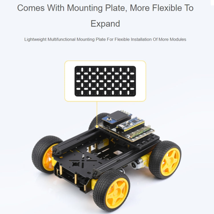 Waveshare Smart Mobile Robot Chassis Kit, Chassis:With Shock-absorbing(Mecanum Wheels) - Robotics Accessories by Waveshare | Online Shopping UK | buy2fix