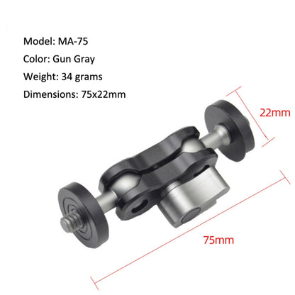 MA-75 Gun Gray YJ Magic Arm Bracket Mount 1/4 inch Ball Head Magic Arm - Camera Accessories by buy2fix | Online Shopping UK | buy2fix