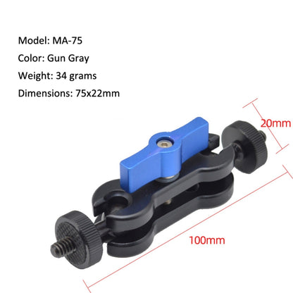 MA-100B Blue YJ Magic Arm Bracket Mount 1/4 inch Ball Head Magic Arm - Camera Accessories by buy2fix | Online Shopping UK | buy2fix
