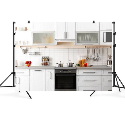 2.1m x 1.5m Kitchen Live Anchor 3D Simulation Photo Background Cloth - Camera Accessories by buy2fix | Online Shopping UK | buy2fix