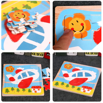 5 PCS KBX-017 Children Wooden Picture Puzzle Baby Early Education Toys(Lion) - Puzzle Toys by buy2fix | Online Shopping UK | buy2fix