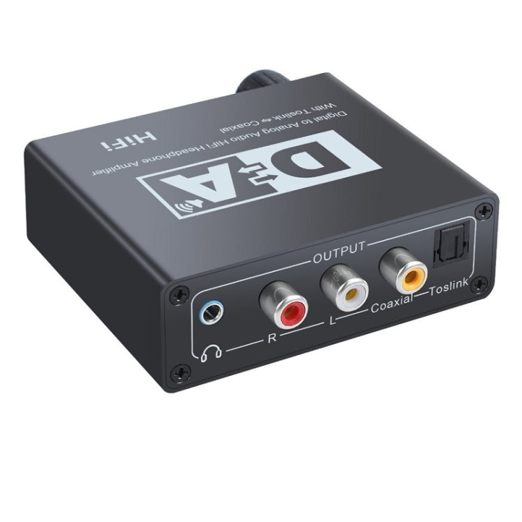 NK-C6 Optical Fiber To Analog Audio Converter Adjustable Volume Digital To Analog Decoder US Plug - Apple Accessories by buy2fix | Online Shopping UK | buy2fix