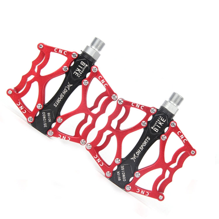 Bicycle Pedal Mountain Bike Aluminum Alloy Palin Pedal Non-Slip Bearing Pedal(901 Red) - Outdoor & Sports by buy2fix | Online Shopping UK | buy2fix