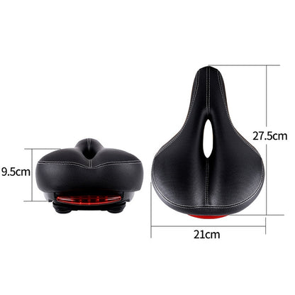 Bicycle Seat With Taillights With Light Mountain Bike Bicycle Saddle Seat Cushion(Black) - Outdoor & Sports by buy2fix | Online Shopping UK | buy2fix