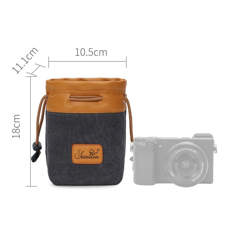 S.C.COTTON Liner Bag Waterproof Digital Protection Portable SLR Lens Bag Micro Single Camera Bag Photography Bag, Colour: Carbon Black S - Camera Accessories by buy2fix | Online Shopping UK | buy2fix