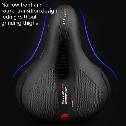 Wheel Up Mountain Bike Saddles Road Bikes Bicycles Comfortable Saddle Cushions Accessories And Bicycle Cushions, Colour: Spring Blue Black - Outdoor & Sports by buy2fix | Online Shopping UK | buy2fix