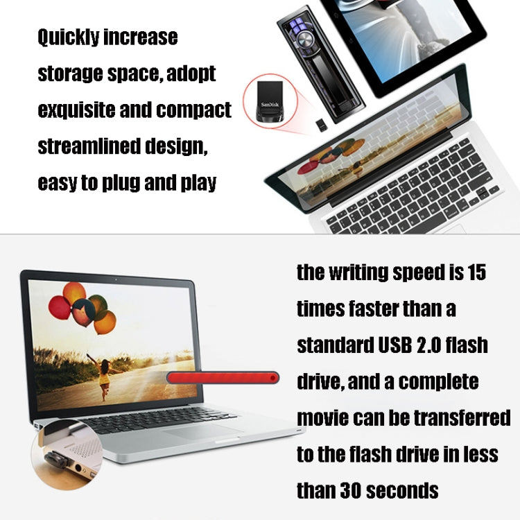 SanDisk CZ430 USB 3.1 Mini Computer Car U Disk, Capacity: 64GB - USB Flash Drives by SanDisk | Online Shopping UK | buy2fix