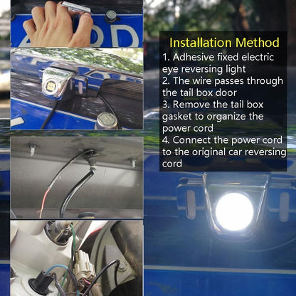 Car LED Electric Eye Reversing Light External Bulb Modified License Plate Auxiliary Light(Black) - Arrow Turn Lights by buy2fix | Online Shopping UK | buy2fix