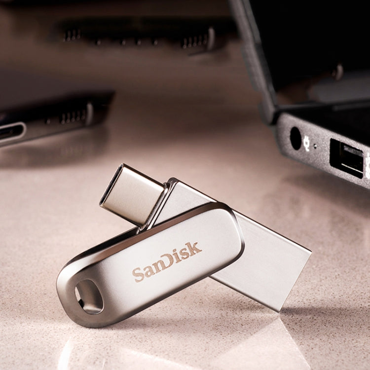 SanDisk Type-C + USB 3.1 Interface OTG High Speed Computer Phone U Disk, Colour: SDDDC4 Silver Metal Shell, Capacity: 256GB - USB Flash Drives by SanDisk | Online Shopping UK | buy2fix